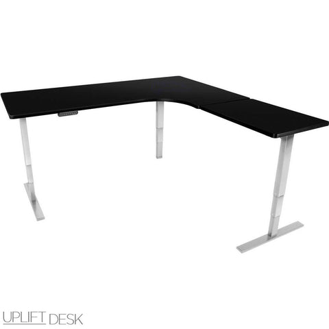 Image of UPLIFT 950 Height Adjustable Standing Desk with L-Shaped in Laminate