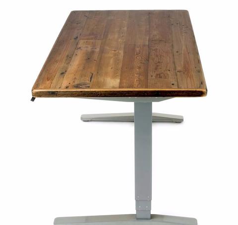 Image of UPLIFT 900 Sit Stand Desk with Reclaimed Wood Top