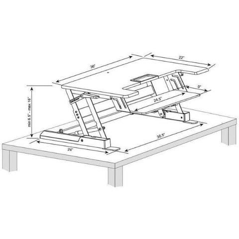 Image of VIVO DESK-V000B Standing Desk Converter
