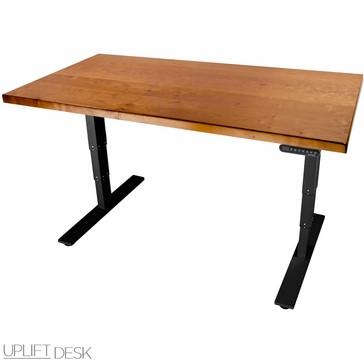 Image of UPLIFT 900 Height Adjustable Standing Desk in Solid Wood