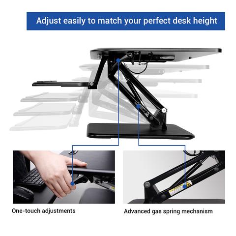 Image of FlexiSpot F3M 32" - Standing Desk Converter - Compact Series F3MB F3MW F3MN