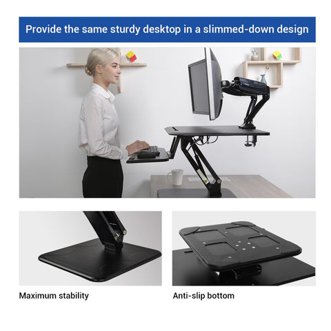 Image of FlexiSpot F3M 32" - Standing Desk Converter - Compact Series F3MB F3MW F3MN