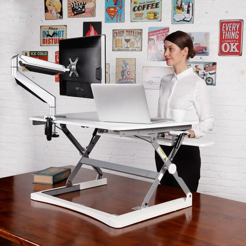 Image of FlexiSpot M1 27" - Standing Desk Converter -Classic Series (M1B / M1W)