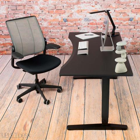 UPLIFT 900 Height Adjustable Standing Desk in Black Eco