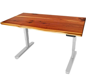 UPLIFT 900 Height Adjustable Standing Desk in Solid Wood - Sipo Mahogany