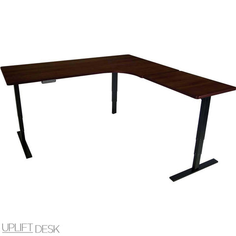 Image of UPLIFT 950 Height Adjustable Standing Desk with L-Shaped in Laminate