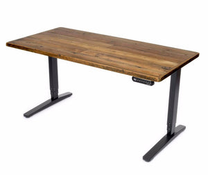 UPLIFT 900 Sit Stand Desk with Reclaimed Wood Top