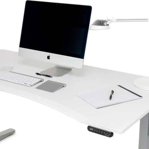 UPLIFT 900 Height Adjustable Standing Desk in White Eco