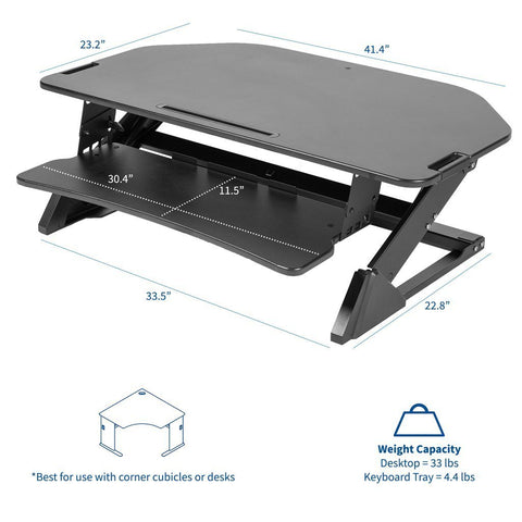 Image of VIVO DESK-V000LC Corner Standing Desk Converter