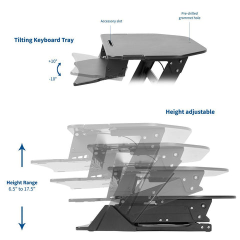 Image of VIVO DESK-V000LC Corner Standing Desk Converter