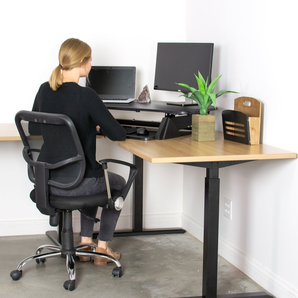 VIVO DESK-V000LC Corner Standing Desk Converter