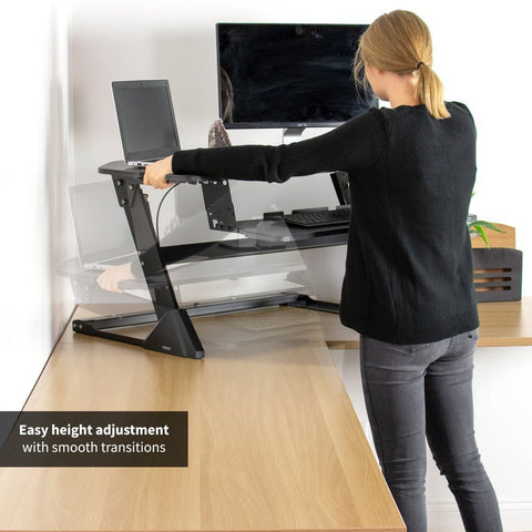 Image of VIVO DESK-V000LC Corner Standing Desk Converter