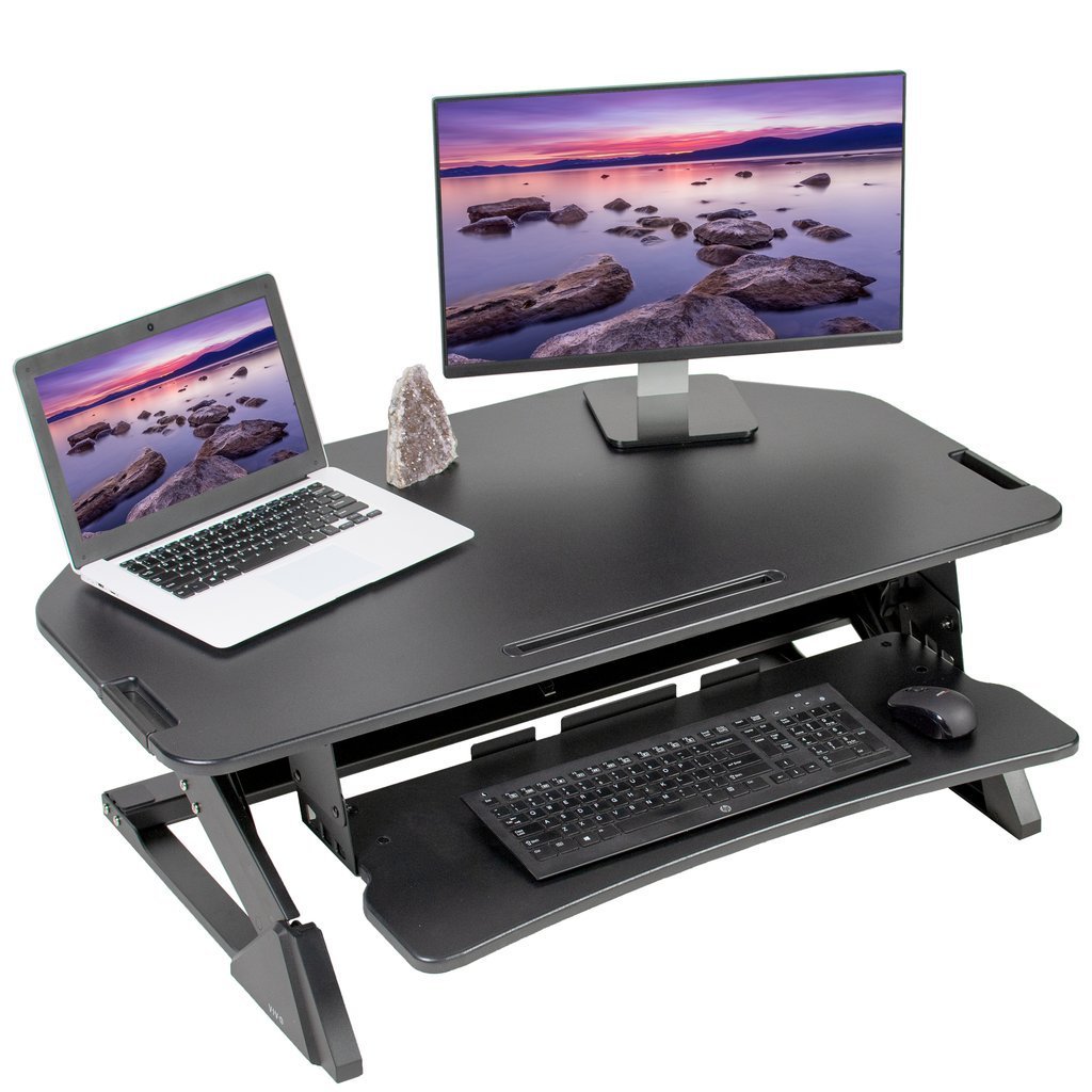 VIVO DESK-V000LC Corner Standing Desk Converter