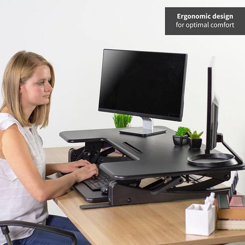 Image of VIVO DESK-V000VL 42 Inch Standing Desk Converters