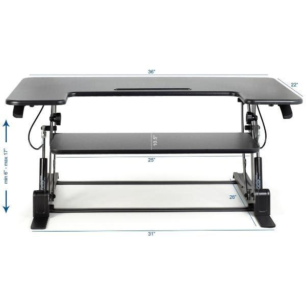 VIVO DESK-V000V Corner Standing Desk Converter
