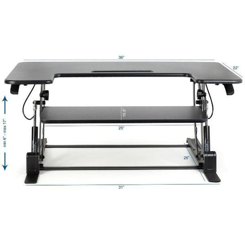 Image of VIVO DESK-V000V Corner Standing Desk Converter