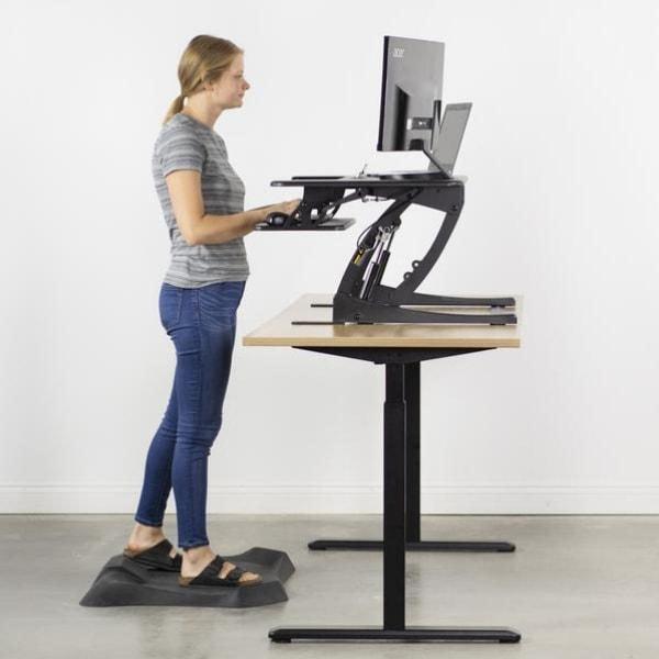 VIVO DESK-V000V Corner Standing Desk Converter