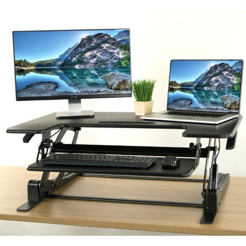 Image of VIVO DESK-V000V Corner Standing Desk Converter