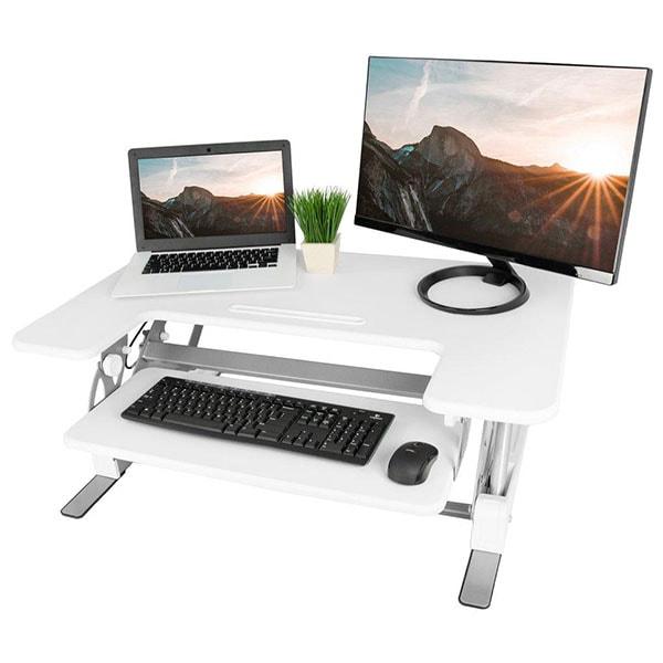 VIVO DESK-V000V Corner Standing Desk Converter