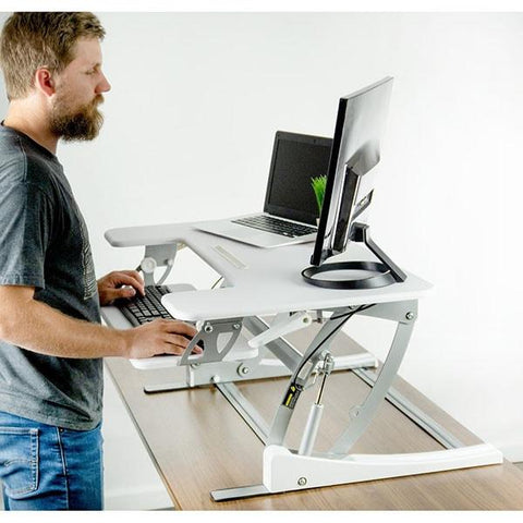 Image of VIVO DESK-V000V Corner Standing Desk Converter