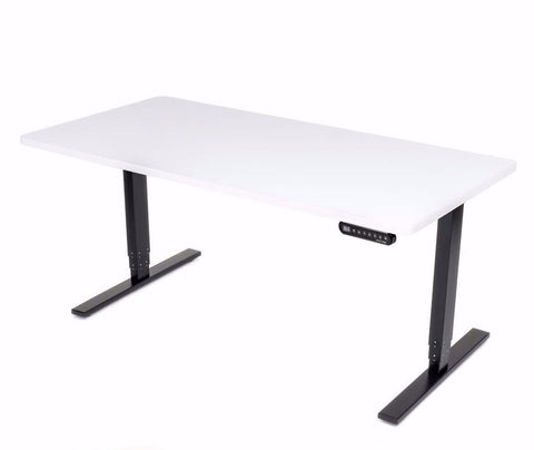 Image of UPLIFT 900 Height Adjustable Standing Desk in White Eco